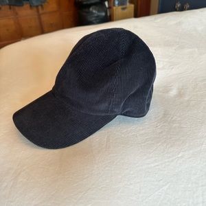 LORO PIANA navy corduroy hat